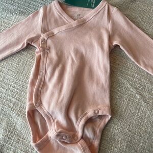 H&M Soft Pink Wrap-Style Baby Bodysuit -6 mos